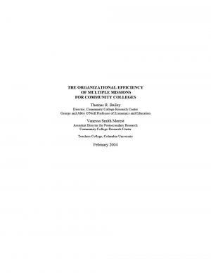 The Organizational Efficiency of Multiple Missions for Community Colleges