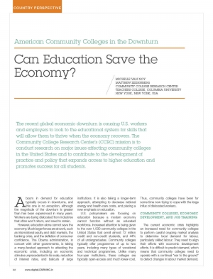 American Community Colleges in the Downturn